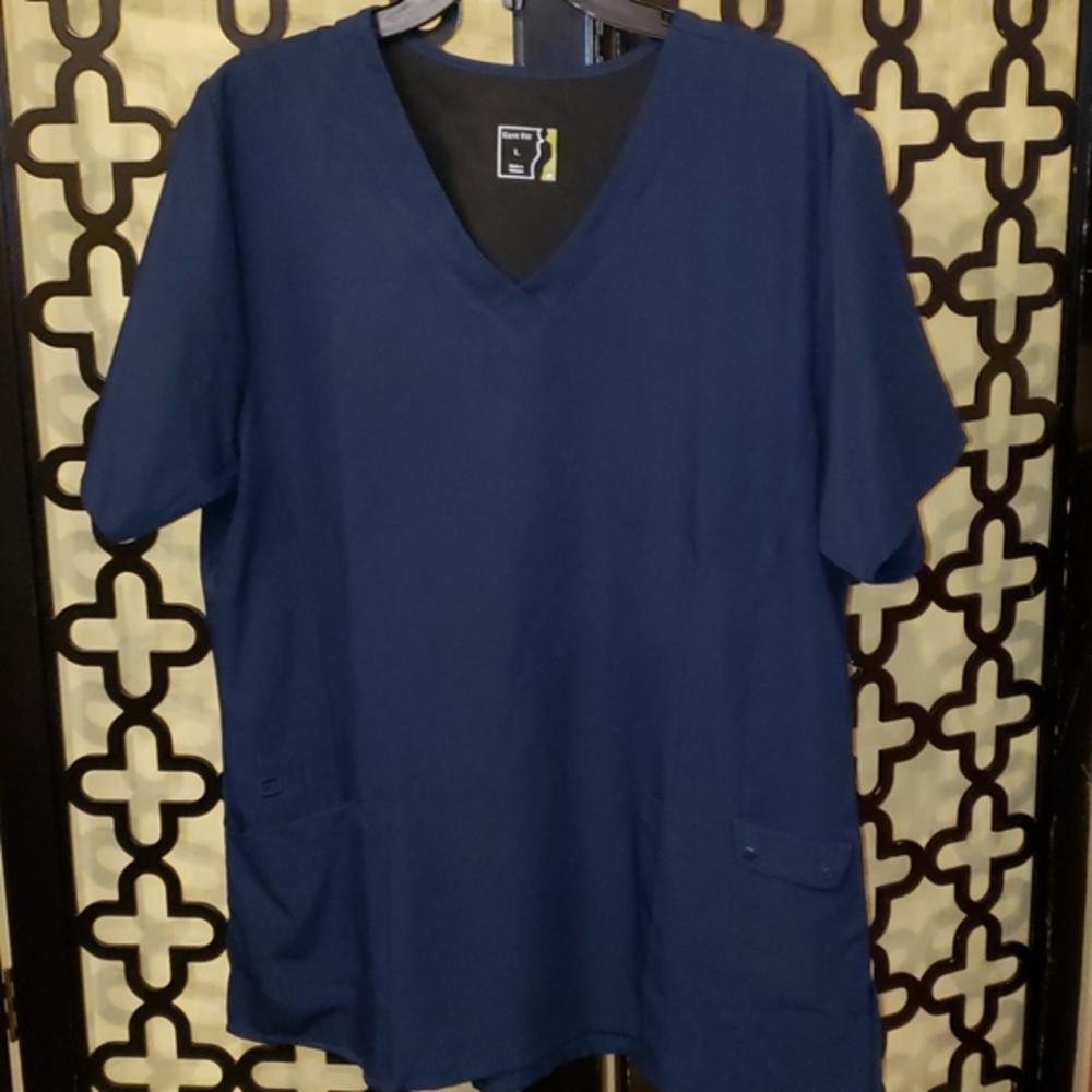 Easy Fit‎ Navy Blue Scrub Top Large